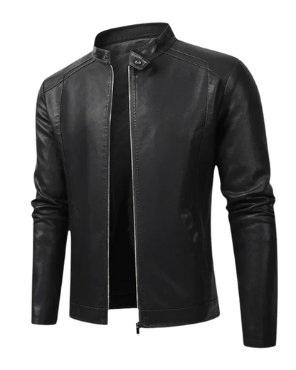 Veste biker en cuir élégante pour homme