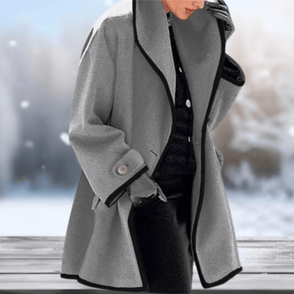 Élise™ | Manteau d’hiver premium à liserés - élégance raffinée