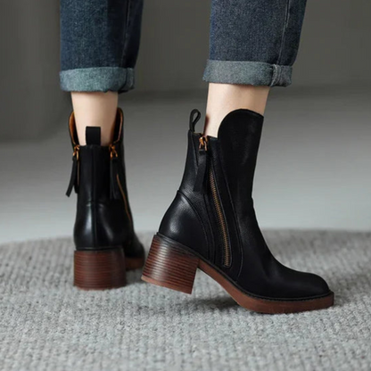 Alina™ | Bottines en cuir — Élégance & maintien tout la journée