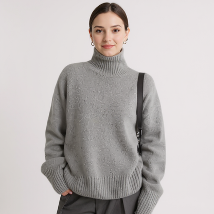 Monika™ | Pull Col Roulé en Cachemire — La fin des mailles qui grattent.