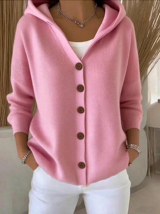Nylah™ | Cardigan à capuche boutonné — douceur nuageuse, chaleur légère, style tout-terrain
