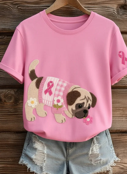 T-shirt rose poudré : douceur, style et joli message