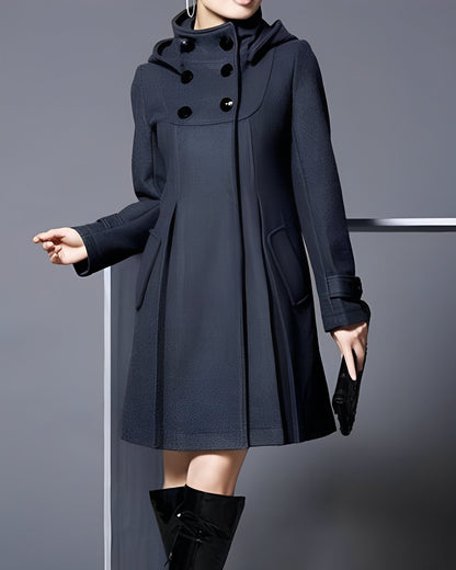 Élina™ | Manteau châle à capuche — laine douce, chaleur enveloppante, élégance sans effort