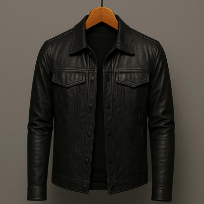 Axel™ | Veste en Cuir Premium — Froid coupé, prestance nette.