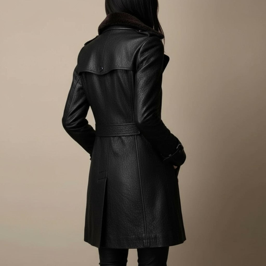 Charlotte™ | Manteau en cuir, chaleur élégante