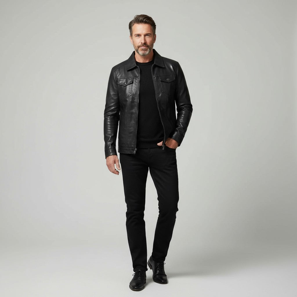 Alessandro™ | Veste en cuir vegan — allure moderne & élégance durable