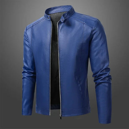Veste biker en cuir élégante pour homme