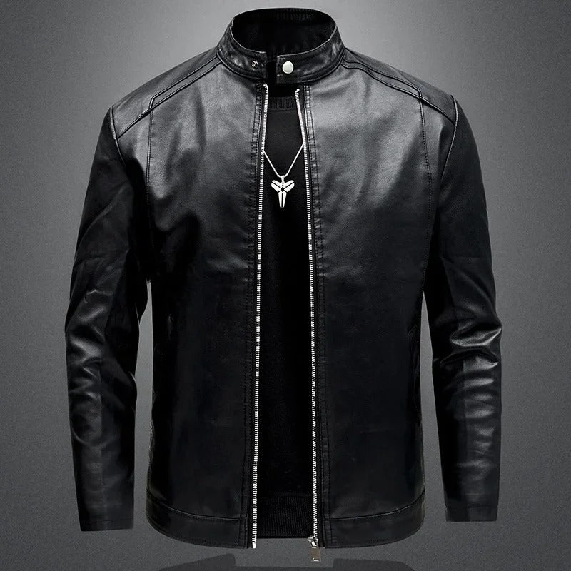 Veste biker en cuir élégante pour homme