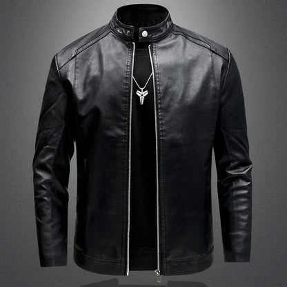 Veste biker en cuir élégante pour homme