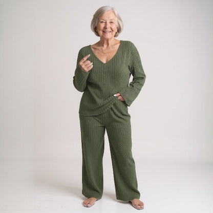 Vivienne™ | Ensemble Maille Cocoon 2 Pièces — Chaleur douce à la maison