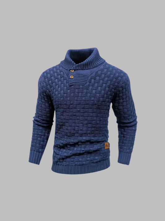 Ambro™ | Pull Texturé à Col Boutonné