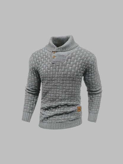 Ambro™ | Pull Texturé à Col Boutonné