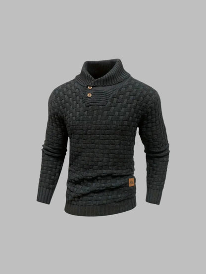 Ambro™ | Pull Texturé à Col Boutonné