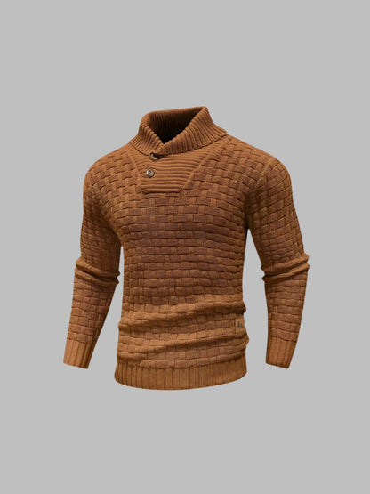 Ambro™ | Pull Texturé à Col Boutonné