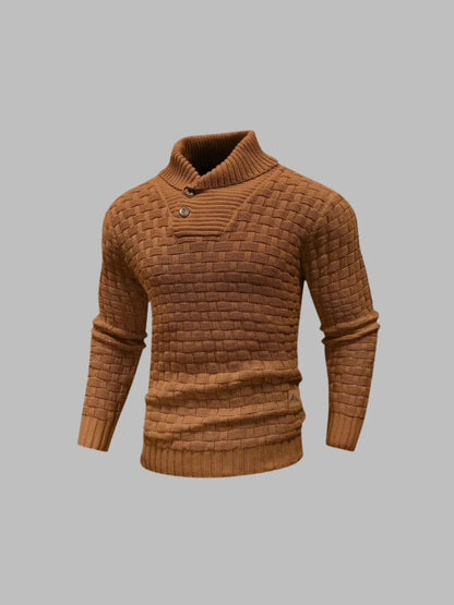 Ambro™ | Pull Texturé à Col Boutonné