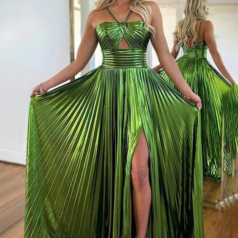 Gloice™| Robe de soirée métallisée fluide